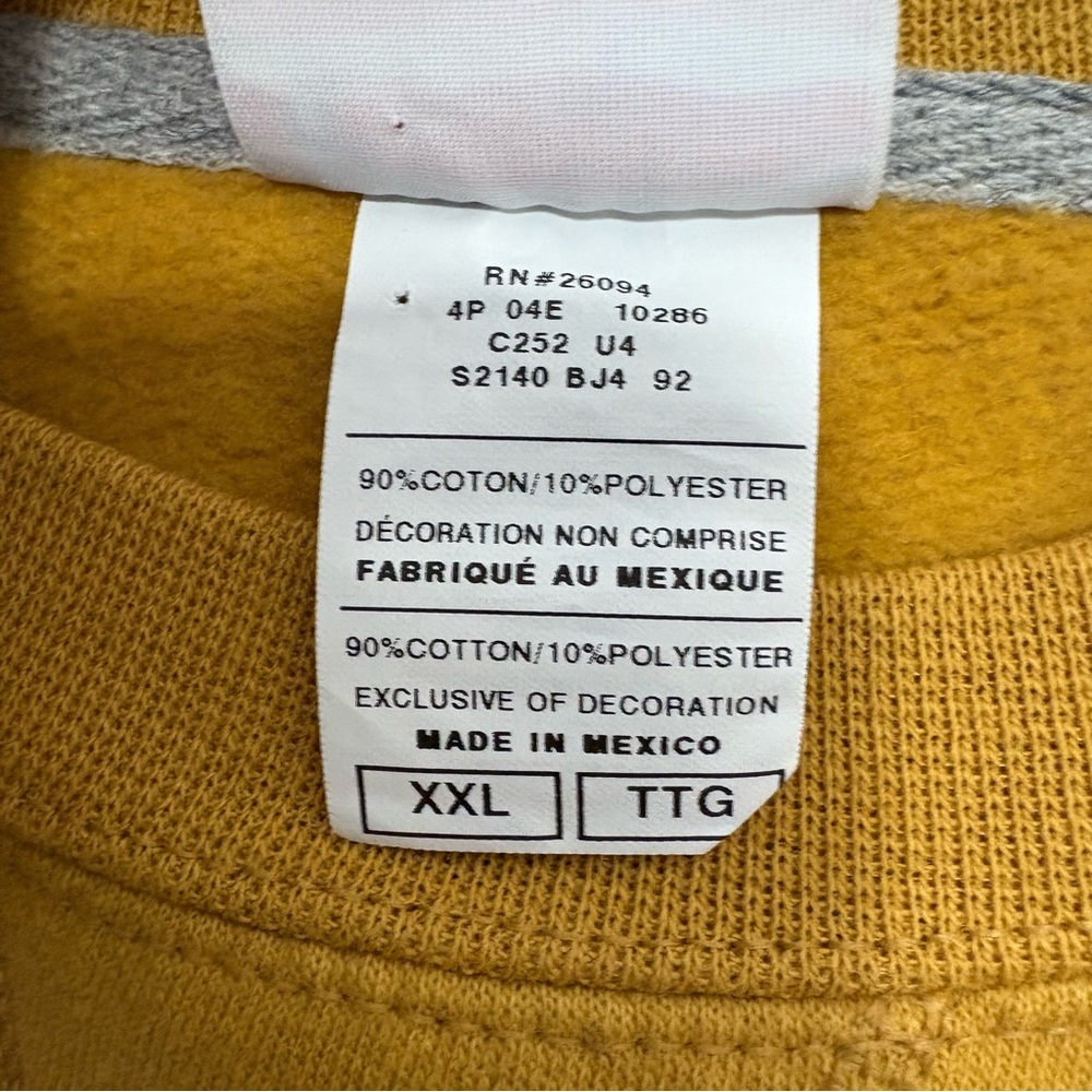Champion Men's Yellow Crewneck Sweater XXL EUC - Picture 5 of 8